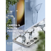 Galaxy S23 Plus Halo MagSafe Cute Phone Case - White Marble